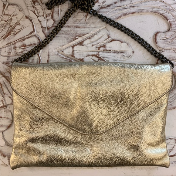 J. Crew gold envelope clutch - Picture 2 of 7
